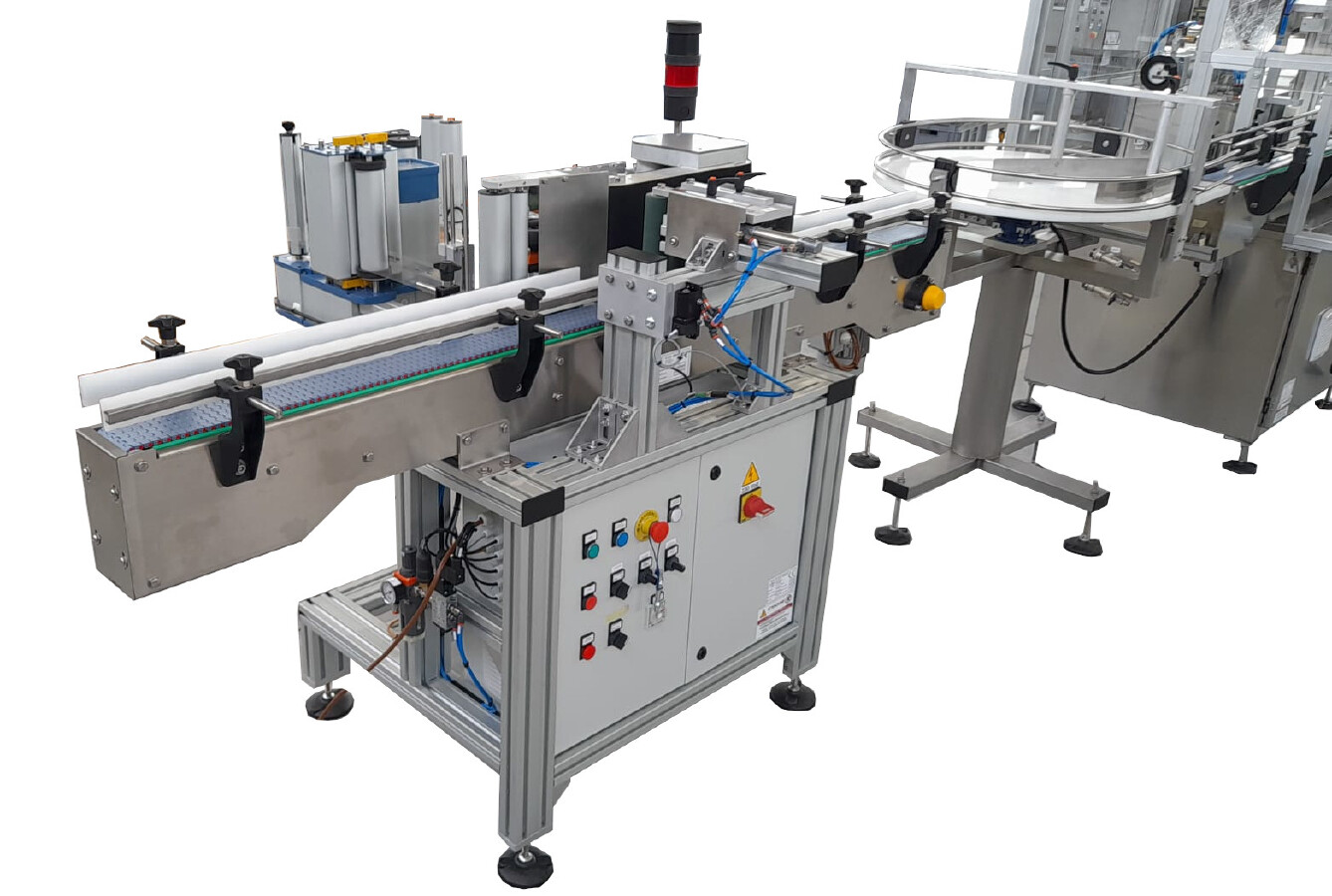 Bottles and jars labelling line
